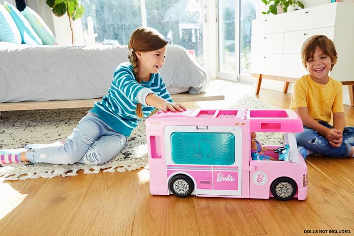 Image du produit Barbie Camping-Car de Rêve 3-en-1 - Véhicule pour Poupée Mannequin - 3 ans et +