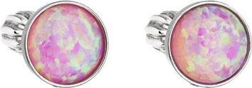 Evolution Group Silver Earrings With Pink Synthetic Opal 11001.3 Pink