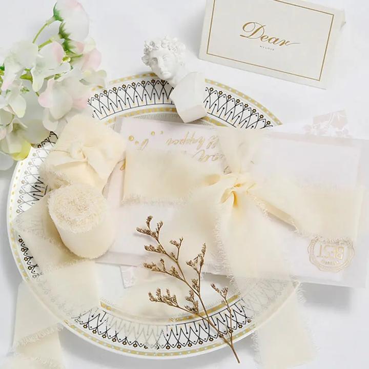 Actual product image I Am Creative Chiffon Geschenkband DIY Maschen Deko Band 3er Set (Gift ribbon, 3 x)