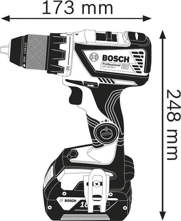 Produktbild Bosch Professional GSR 18V-60 C (Akkubetrieb)