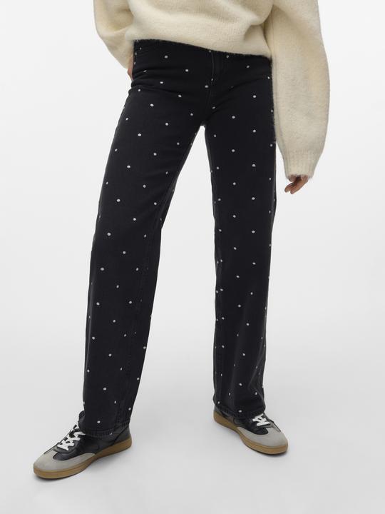 Immagine prodotto Vero Moda VMTESSA Hohe Taille Weiter Beinschnitt Jeans Weit geschnitten (W26/L30)