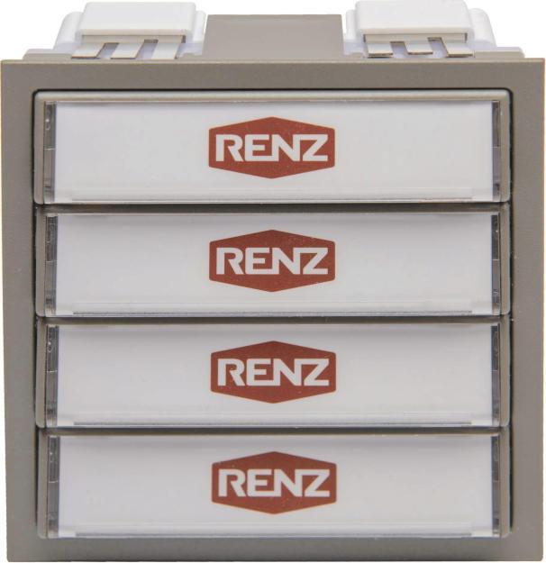 Image du produit Renz module de touches avec 1 lumière/1 97-9-85274 bouton de sonnette couleur:gris 97-9-85274.7039