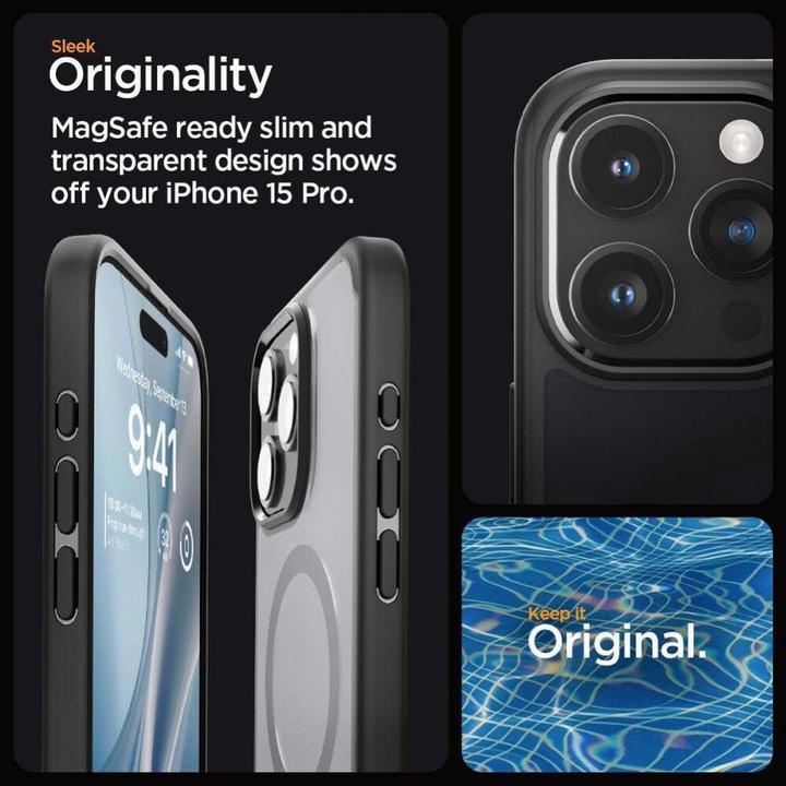 Immagine prodotto Spigen Ultra Hybrid MAG iPhone 16 Pro MagSafe frost nero ACS08134 (Apple iPhone 16 Pro)