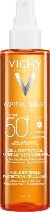Actual product image Vichy Capital Soleil Invisible Sun Oil with cell protection SPF50 - 200 ml (Suntan oil, SPF 50+, 200 ml)