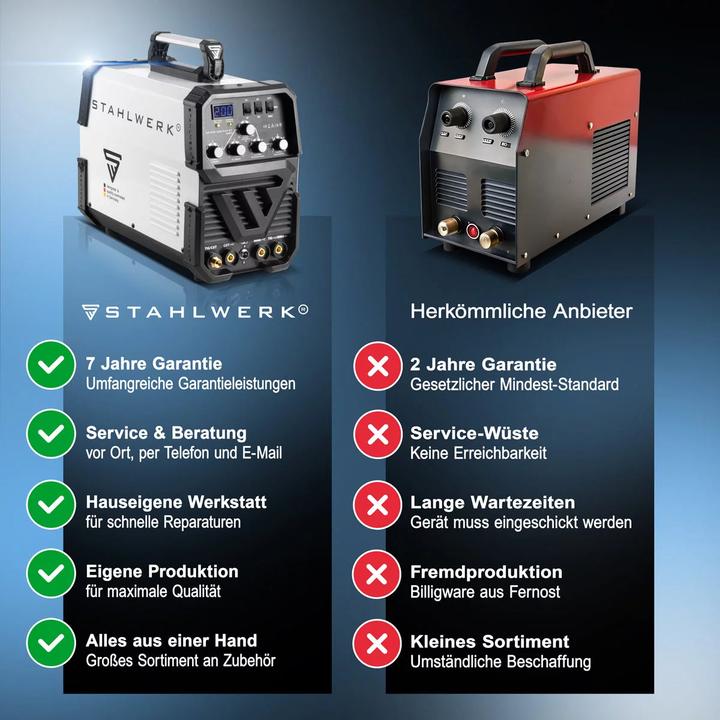 Actual product image Stahlwerk Welding machine AC DC Wig 200 ST IGBT with plasma cutter, fully equipped