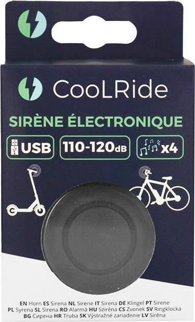 Actual product image P2R bell - bicycle horn - usb rechargeable electronic scooter - 4 sounds 110-120 decibels child