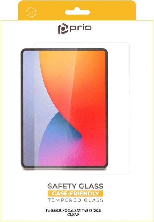 prio Panzerglasfolie für Samsung Tab S8 (2022) klar (1 Stück, Galaxy Tab S8)