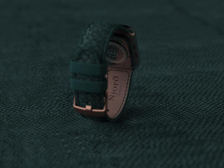 Immagine prodotto Njord Cinturino Jord Per (44 mm, 45 mm, Pelle Vegan, Pelle di salmone, Chiusura in acciaio inox)