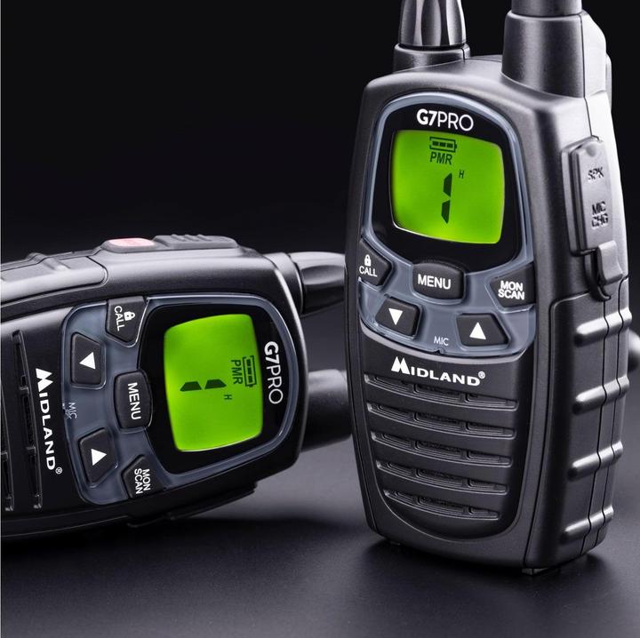 Productafbeelding Midland G7 Pro Enkelvoudige PMR + LPD radio met 16 kanalen (10 km)
