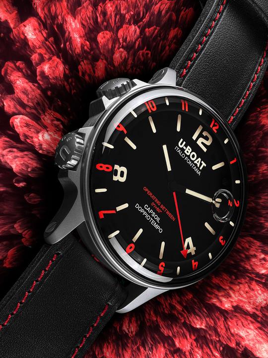 Actual product image U-Boat 9674 Capsoil Doppioempo SS GMT (Analogue wristwatch, 55 mm)