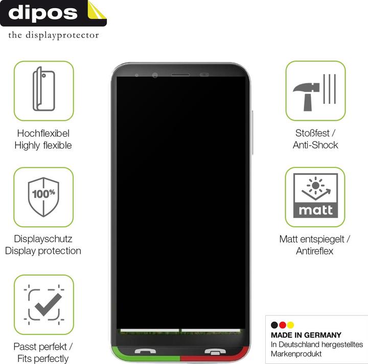 Immagine prodotto Dipos Full-Cover Pellicola Protettiva opaco (1 Pezzo/i, Emporia SUPEReasy)