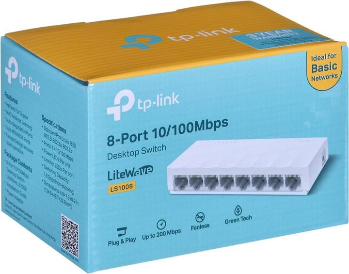 Actual product image TP-Link LS1008 (8 Ports)