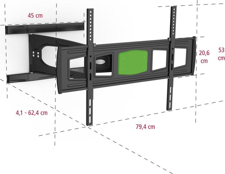 Actual product image Hama Fullmotion Ultraslim (Wall, 65", 35 kg)