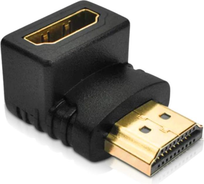 Immagine prodotto Hermex Da HDMI maschio a HDMI femmina Adattatore angolare HDMI Adattatore angolare a 90° HDMI (HDMI, 2.20 cm)