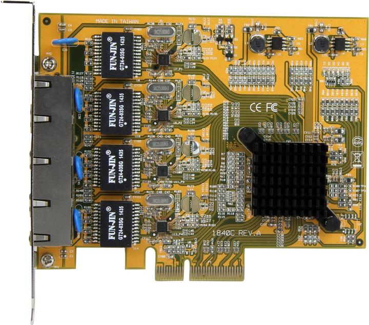 Produktbild StarTech 4 Port Gigabit PCIe Network Card (RJ45, Ethernet)