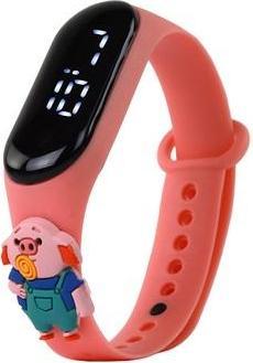 Produktbild Lean Toys Hellrosa Schweinchen-Touchscreen-Uhr