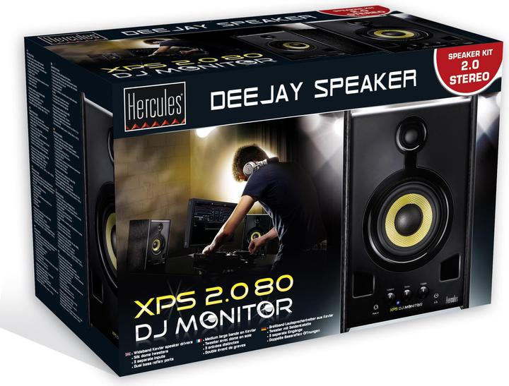 Image du produit Hercules Moniteur XPS 2.0 80 DJ (Passif, Actif, Couples, 2x 20 W)