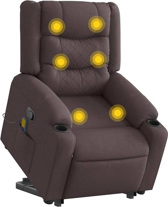 Produktbild VidaXL Massagesessel mit Aufstehhilfe Dunkelbraun Stoff