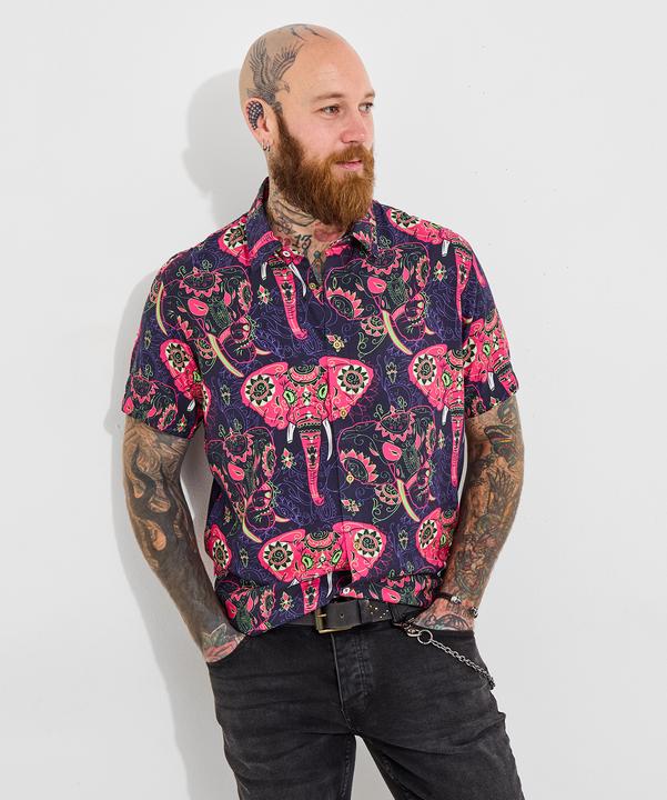 Produktbild Joe Browns Elephant Print Statement Short Sleeve Shirt (S)