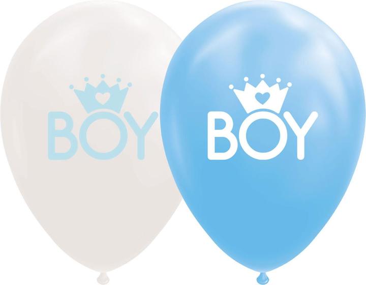 Actual product image Globos Balloons Son Baby Blue/White 30cm, 8pcs.