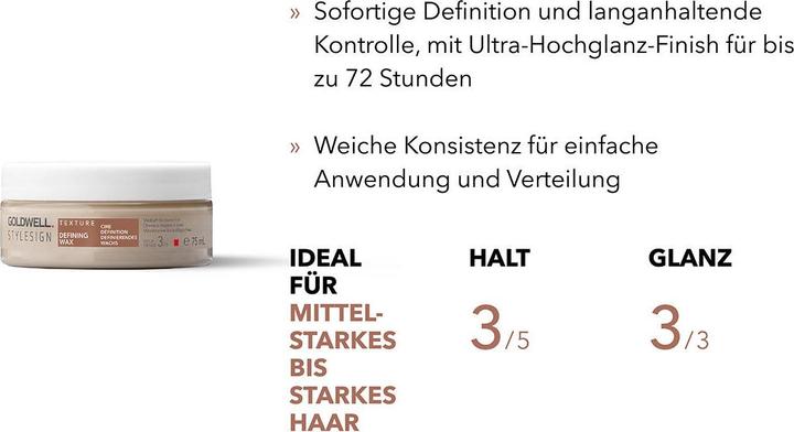 Produktbild Goldwell StyleSign Texture Definierendes Wachs (Haarwachs, 75 ml)
