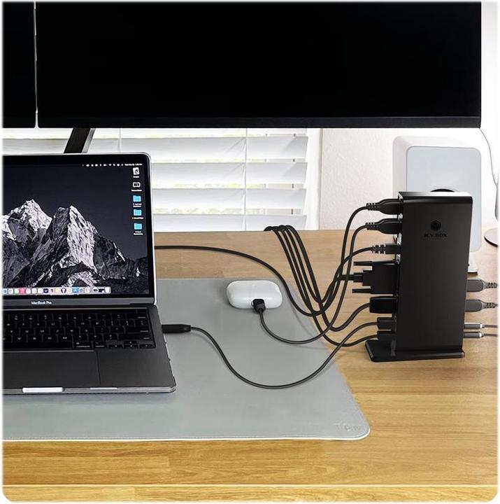 Actual product image Icy Box IB-DK2241AC - USB Type-A 3.0 Multi Dock (USB-B, 11 Ports)