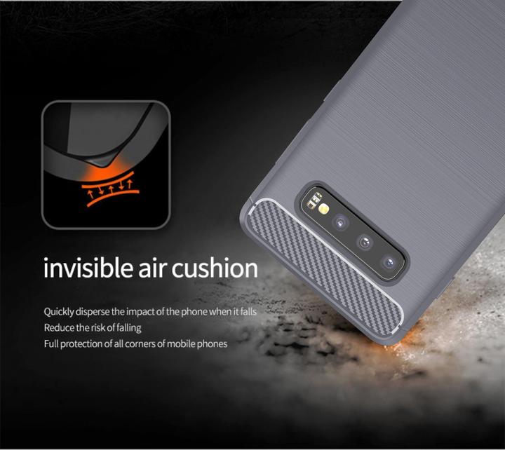 Produktbild Cadorabo TPU Ultra Slim carbon edelstahl Kombi Cover (Samsung Galaxy S10)