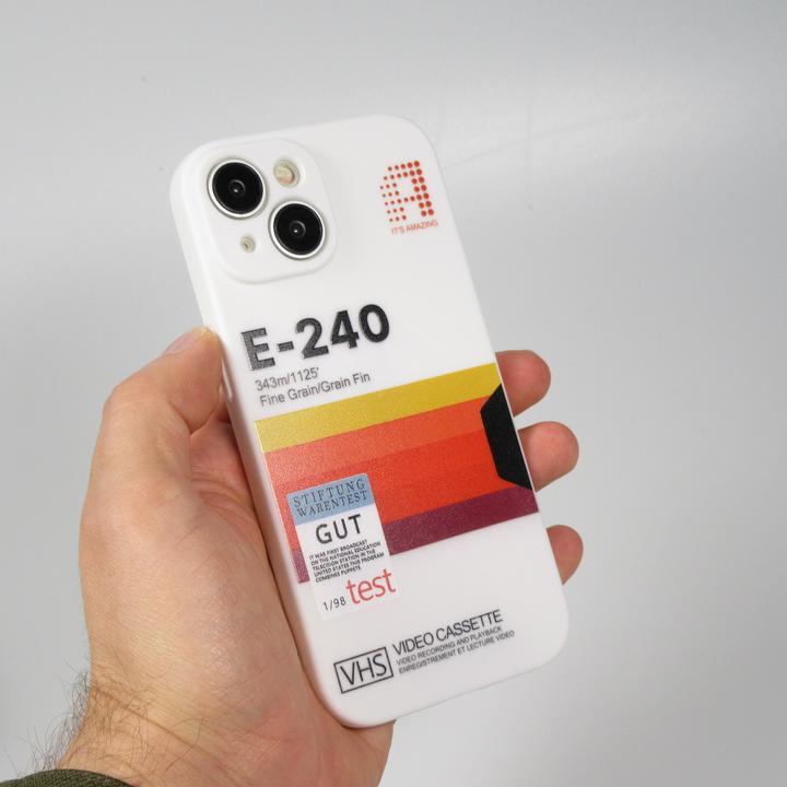 Actual product image PhoneLook Cover silicone rubber vintage video cassette E-240 (Apple iPhone 15)