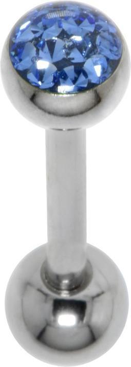 Produktbild Bijouteria Zungenpiercing (Chirurgenstahl 316L, Epoxiharz, Kristall)