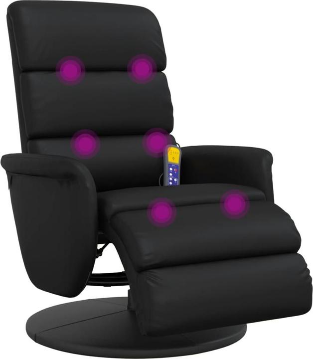 Produktbild VidaXL Massagesessel mit Fussteil Schwarz Kunstleder,Farbe