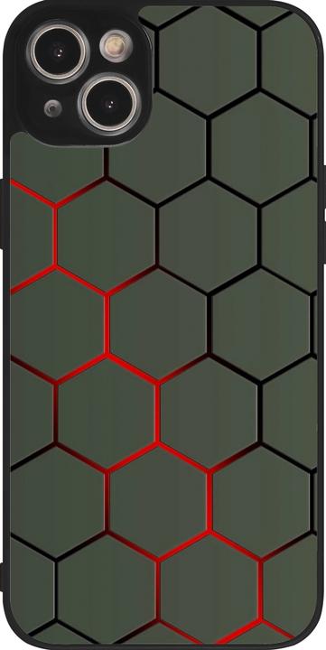 Image du produit PhoneLook Coque Silicone rigide noir Geometric Line red (Apple iPhone 15 Plus)