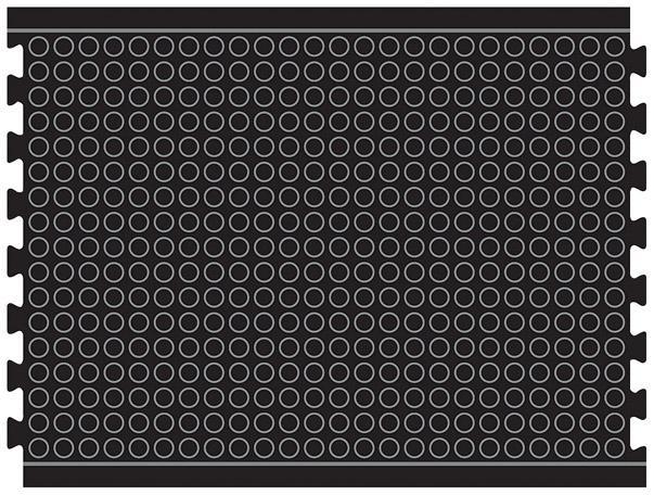 Produktbild Miltex Anti-Ermüdungsmatte YOGA DOME, schwarz genoppt (120 x 90 cm)