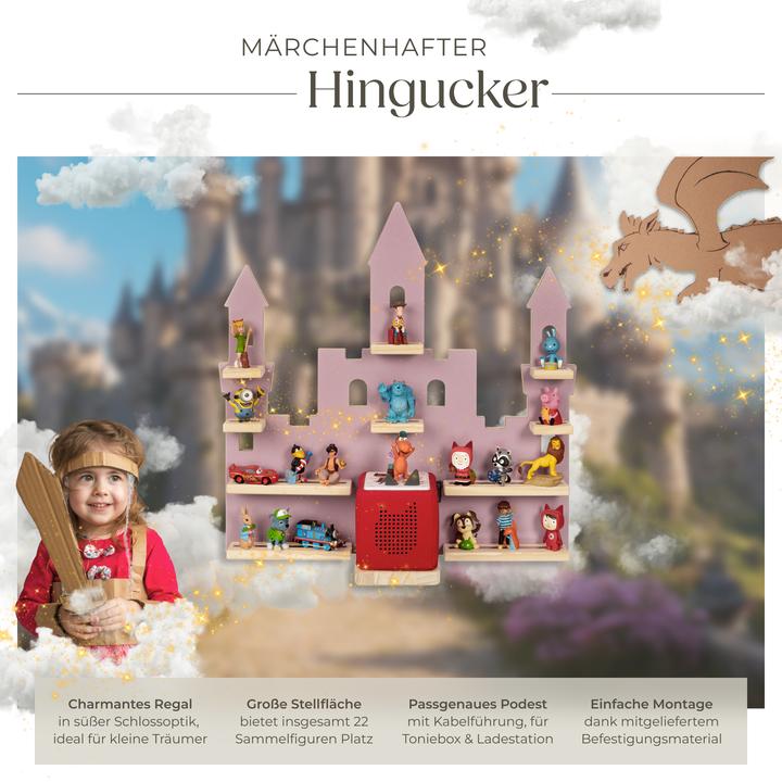 Immagine prodotto tectake Mensola a muro MyLittleStory Princess Castle per fino a 22 Tonies