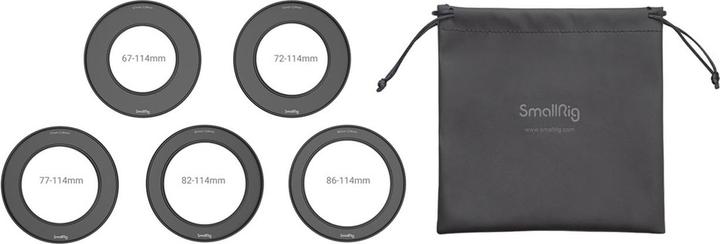 Immagine prodotto SmallRig Set di anelli di riduzione a vite con filettatura per filtri (67 mm/72 mm/77 mm/82 mm/86 mm-114 mm)