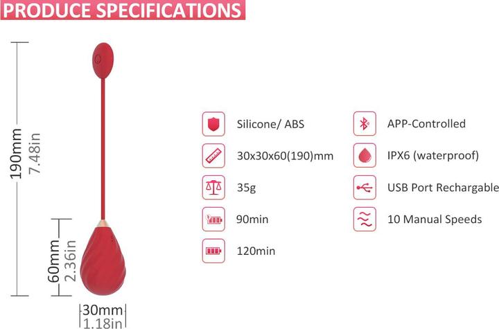 Produktbild Magic Motion Magic Sundae App Controlled Love Egg Pink