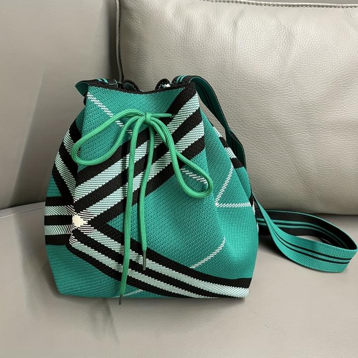 Only-Bags.Store Einfache Eimertasche mit floralem Muster, Kordelzugtasche, klassische Tasche