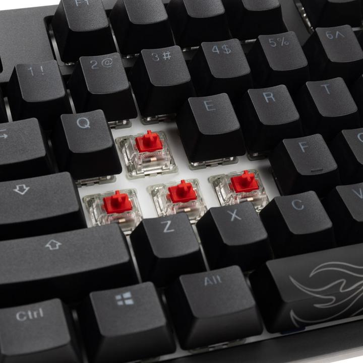 Actual product image Ducky Shine 7 PBT Gaming Keyboard, MX-Red, RGB LED - blackout (US) (US, Cable)