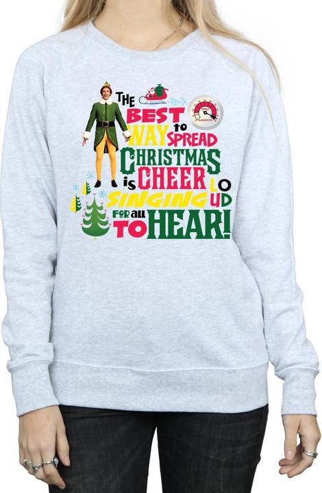 Actual product image Elf Womens/Ladies Christmas Cheer Sweatshirt (S)