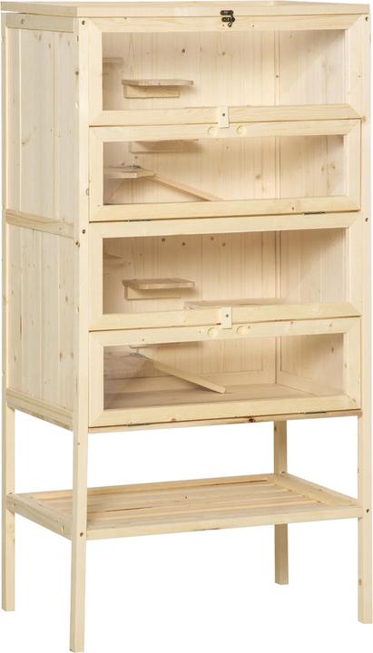 Image du produit PawHut Cage pour rongeurs avec étagère