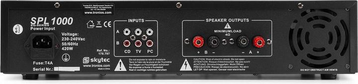 Actual product image Skytec Power amplifier SPL 1000 (Final stage)
