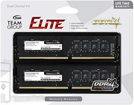Produktbild Teamgroup MEMORY DIMM 16GB PC21300 DDR4/TED416G2666C1901 TEAM (1 x 16GB, 2666 MHz, DDR4-RAM, DIMM)