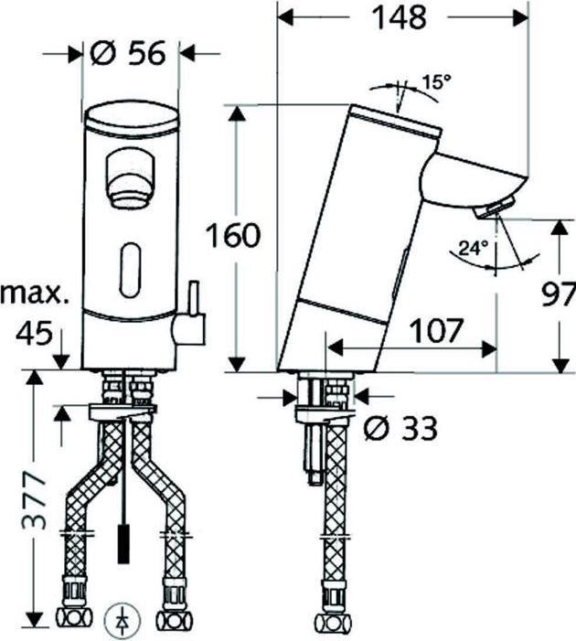 Actual product image Schell PURIS E electronic WC fitting