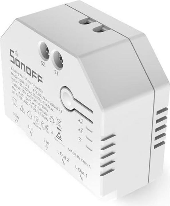 Actual product image Sonoff DUALR3 (Analogue actuator)