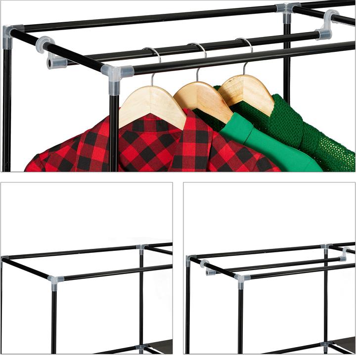 Actual product image Relaxdays Corner Canvas Wardrobe (100 x 83 x 169 cm)