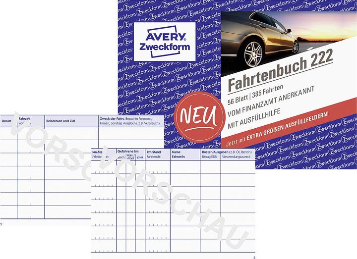 Produktbild Avery Fahrtenbuch (40 x)
