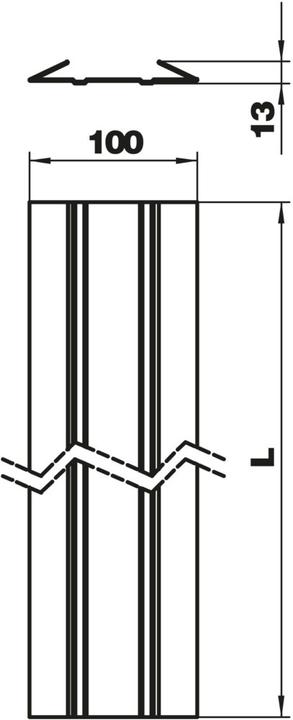 Immagine prodotto OBO Bettermann OBO FLK BS 2 Binario a pavimento Flexkanal 2m anth (200 cm)