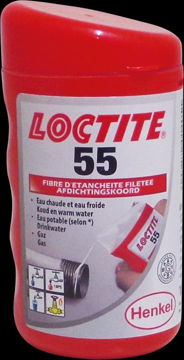 Actual product image Bevo Loctite Gewindedichtfaden Nylon-Faser Weiss 160m DVGW/WRAS Typ 55