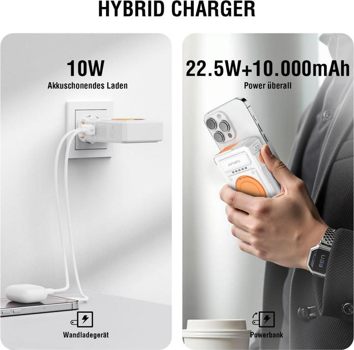 Produktbild 4smarts 6in1 Hybrid Charger Lucid (10000 mAh, 22.50 W, 38.50 Wh)