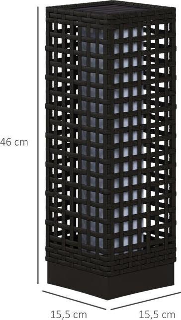 Produktbild Swisshandel24 Solarleuchte, Rattan Solarlampe, Wasserdichte Wegleuchte mit Lichtsensor, Automatische LED Gartenlam (15 lm, IP44)