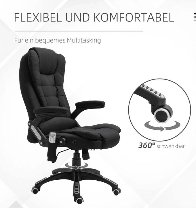 Produktbild Vinsetto Bürostuhl mit Massage- und Wärmefunktion